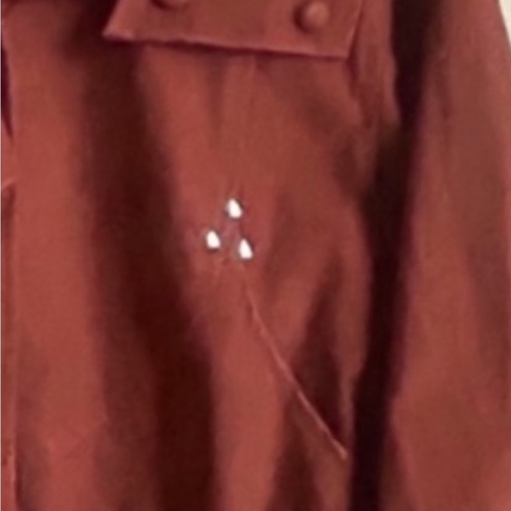 VINTAGE 80s Burnt Sienna Faux Suede Cropped Western Moto Jacket Size M - Picture 6 of 8